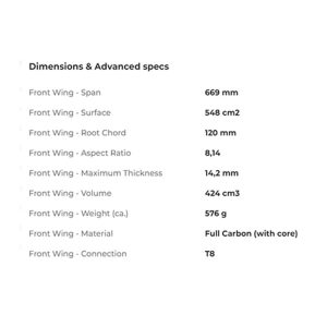 Ala foil Sabfoil Medusa pro 669 specs