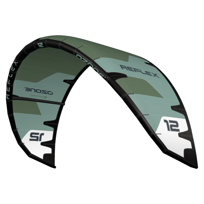 Cometa Ozone Reflex Olive Green vista frontal para freeride y big air